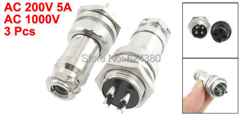Aviation Plug Socket Circular Connector 4-Pin 4P 16mm Male Female Panel Mount for Audio CNC Stepper Motor x 3 Pcs / Lot Discount ► Photo 1/4