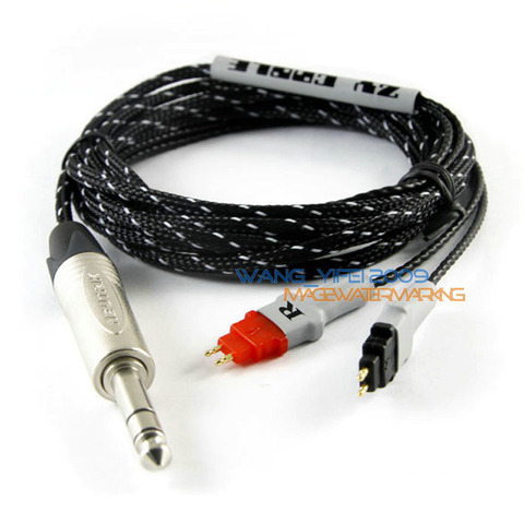 Handcrafted Upgrade Hifi Headphone Cable For Sennheiser HD545 HD565 HD580 HD600 HD650 With Neutrik 6.3mm 1/4 Plug 2.5m Length ► Photo 1/6