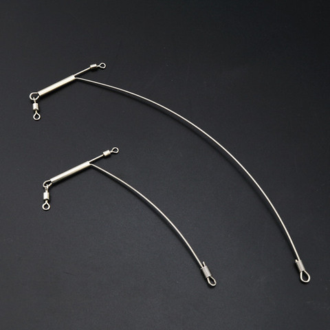 MNFT 5set String Fishing Hooks 4 Steel Wire Swivels Connection