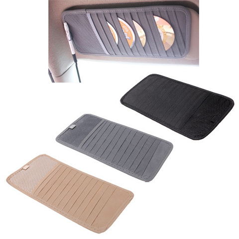 Car 12pcs Disks CD Holder Auto Visor DVD Disk Card Case Clipper Bag Car Styling Interior Organizer Cover Stowing Tidying ► Photo 1/6