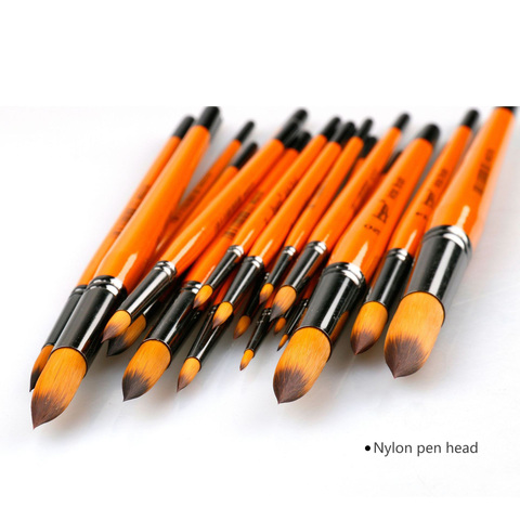 Single piece independent Packing Art Watercolor Powder Round head two-tone Nylon Brush Sketch Multi-purpose Professional Paint ► Photo 1/6