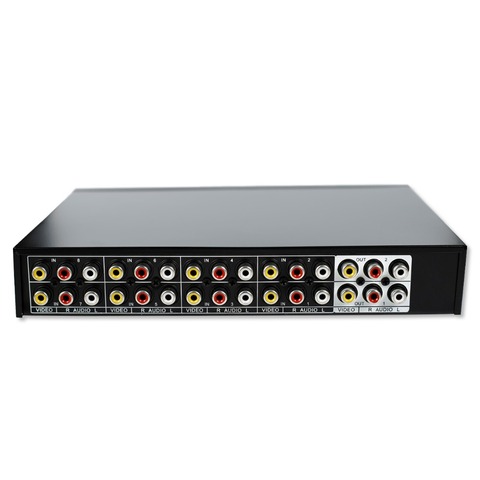 8 Ports 2 output Composite 3 RCA Video Audio AV Switch Switcher splitter Box Selector 8in 2out 8x2 for HDTV LCD DVD ► Photo 1/5