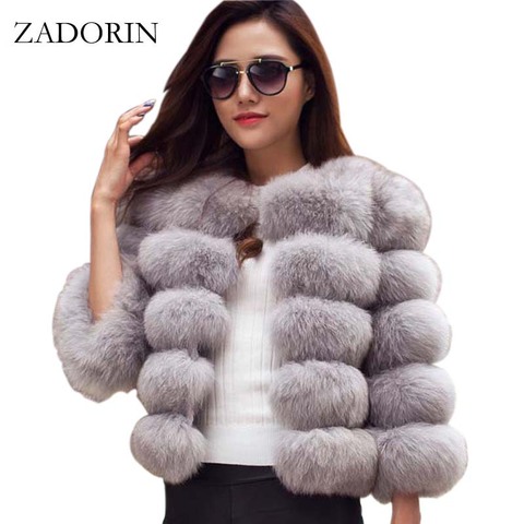 Winter Warm Fashion Elegant Plush Fur Women Coat