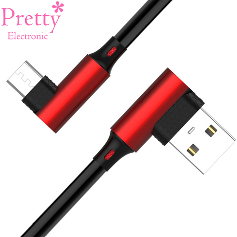 90-degree Corner Data line Game Date Cable Phone Fast charge Line Micro USB cable Charger for Xiaomi 4x Android Mobile Phone ► Photo 1/6
