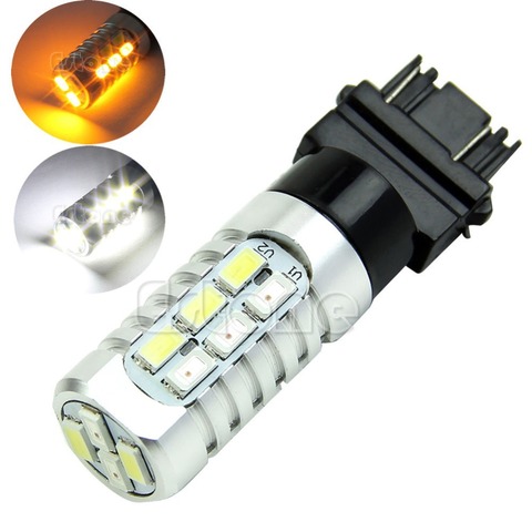 50W 3157 Dual Color 5630 Yellow White LED Switchback Turn Signal Lamp Light Bulbs ► Photo 1/6