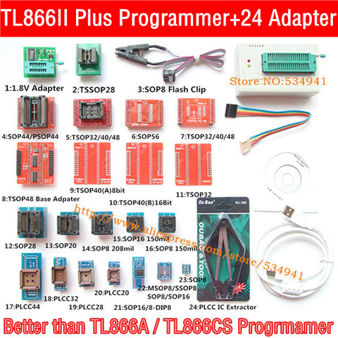 XGecu V9.16 TL866II Plus programmer +24 adapter socket better than USB EEPROM Universal minipro TL866CS TL866A nand programmer ► Photo 1/6