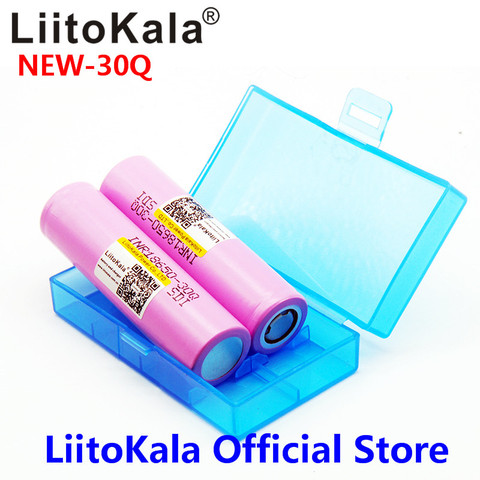 LiitoKala 100% original New for  INR 18650 battery 3.7V 3000mAh INR18650 30Q li-ion Rechargeable Batteries ► Photo 1/6
