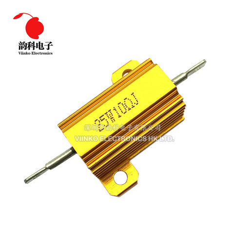 25W Aluminum Power Metal Shell Case Wirewound Resistor 0.01 ~ 30K 0.05 0.1 0.5 1 2 3 5 6 8 10 20 100 150 200 300 500 1K 10K ohm ► Photo 1/4