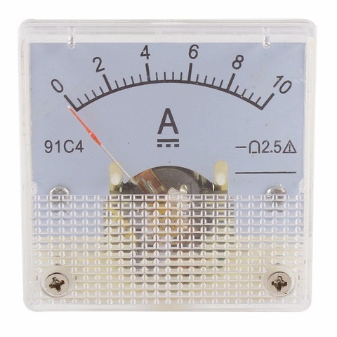 91C4 DC Current 10A Analog Pointer Panel Meter Ammeter ► Photo 1/3