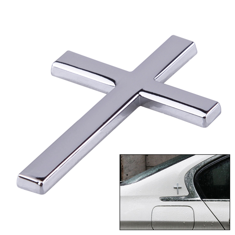 DWCX 3D Metal Christian Cross Sticker Side Body Emblem Badge Decal Stickers Car Side Fender Rear Trunk Accessories ► Photo 1/1