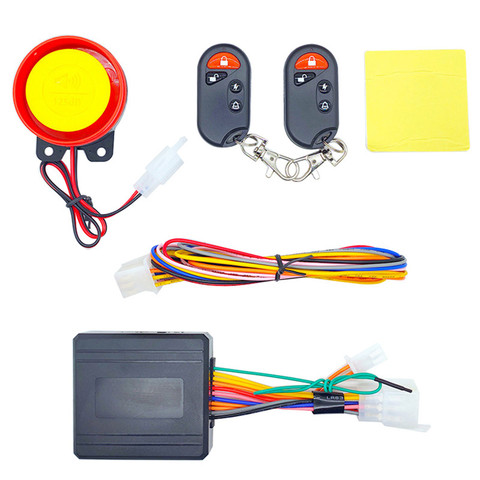 1Set 12V Motorcycle BikeSecurity Alarm System  Anti-theft Scooter 125db Remote Control Key Shell Engine Start Motorcycle Speaker ► Photo 1/6