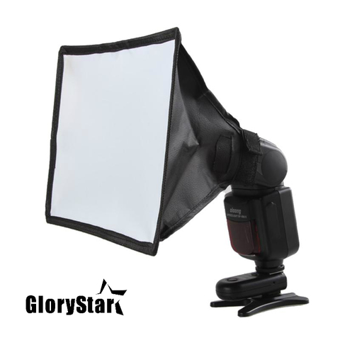 Silver Reflector Flash Diffuser Softbox Professional Mini Photo Diffuser Soft Light Box for Canon Nikon Sony Camera 17cm*15cm ► Photo 1/5