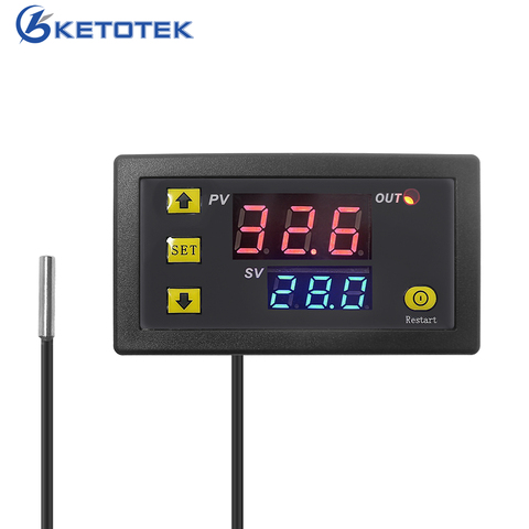 KT3003 W3230 Mini Temperature Controller -55~120C Heating/Cooling Thermostat Regulator 10A/220V/20A 12V 24V Thermoregulator ► Photo 1/6