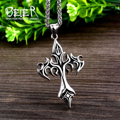 Beier 316L new store Stainless Steel Nordic Viking Weapon Necklace Pendant King's Sword Pendant Free Shipping Best GiftLLBP8-445 ► Photo 1/3