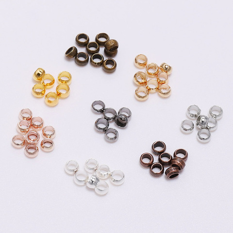 500pcs/lot 2.5 3.5 4mm Ball Plunger Doreenbeads Ball Crimps End Beads Stopper Spacer Beads For Jewelry Making Findings Supplies ► Photo 1/6