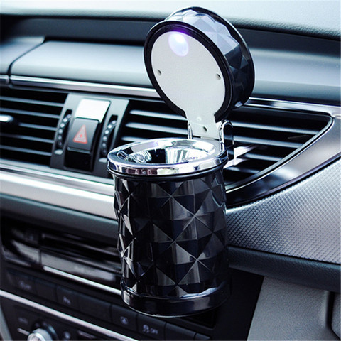 Car Accessories Portable LED Light Car Ashtray Universal Cigarette Cylinder Holder Car Styling Mini Car Interior Supplies ► Photo 1/6
