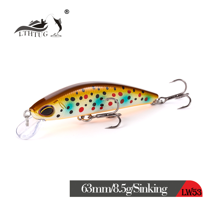 Japanese Design Pesca Wobbling Fishing Lure 63mm 8.5g Sinking Minnow Isca  Artificial Baits for Bass Perch Pike Trout