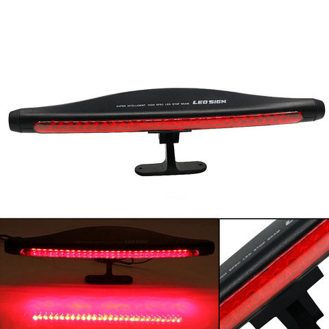 YCCPAUTO Universal Red LED Additional Brake Light Bar 28SMD 12V Car High Mount Stop Lamp Auto Truck Tail Third Parking Light ► Photo 1/6