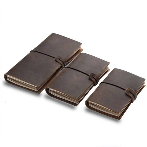Traveler's notebook traveler leather diary handmade note book journal cowhide school vintage stationary a5 a6 a7 mini ► Photo 1/6