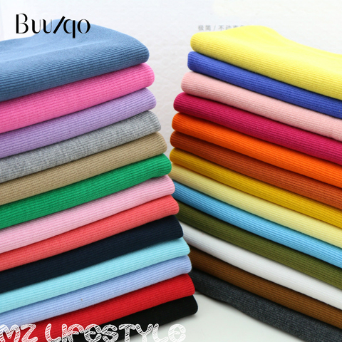 Buulqo 2x2 20cm Cotton knitted rib cuff fabric stretchy cotton fabric for  DIY sewing clothing making accessories fabric ► Photo 1/4