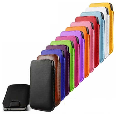 TOKOHANSUN Universal Phone Case For LG E400 Optimus L3 PU Leather Pull Tab Sleeve Pouch Bag Cover Cell Phone Cases Bags Shell ► Photo 1/6