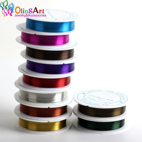 OlingArt 0.4MM 12M/Roll Wire line mixed multicolor plated Beaded Crafts Wire DIY choker Bracelet necklace jewelry making 2022 ► Photo 1/1