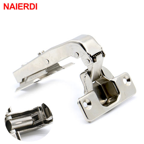 NAIERDI 90 Degree Hydraulic Hinge Angle Corner Fold Cabinet Door Hinges Furniture Hardware For Home Kitchen Cupboard With Screws ► Photo 1/6