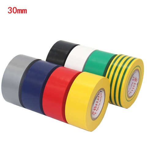 6PCS 6 Colors 20m/pcs Electrical Tape Insulation Adhesive Tapes High  Temperature Insulation Tape Waterproof PVC Tape