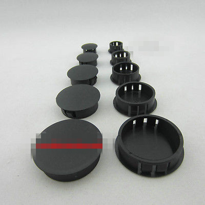 2/4Lots Black Plastic Round Tube Hole Plug Pipe End Cap Cover 5/6/8/10/13/14/16/19/20/22/25/30/35/38/40/45/50mm ► Photo 1/5