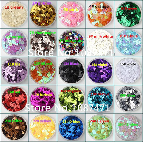 10000pcs mix color  25 colors 4mm Flat round loose sequins Paillettes sewing Wedding craft Jewelry decorative diy accessories ► Photo 1/6