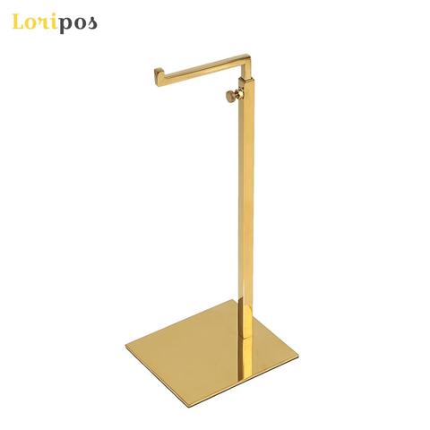 Adjustable Stainless Steel Women Handbag Bag Display Stand Holder Wig Hat Scarves Hook Racks Matte Gold Mirror Silver Hook Stand ► Photo 1/6