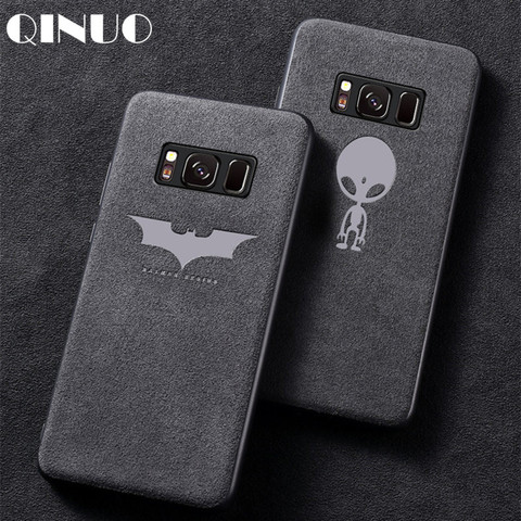 Luxury Cool Batman Skull Suede Case For Samsung S7 Edge S8 S9 S10 Plus Note 8 9 J4 J6 A7 A8 2022 leather Fur Telefon Kilifi Capa ► Photo 1/6