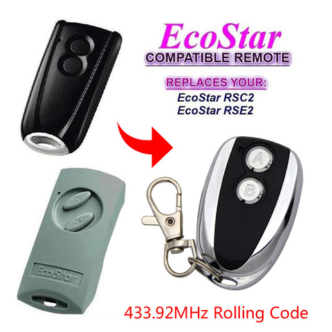 ECOSTAR RSE2 RSC2 433MHz rolling code remote control Ecostar remotes With Battery ► Photo 1/6