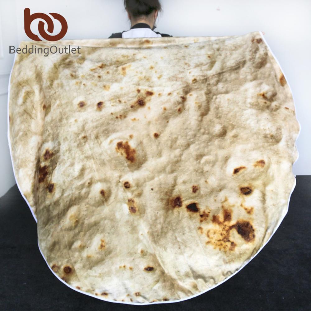 BeddingOutlet Corn Tortilla Blanket Egg Pita Lavash Soft Throw