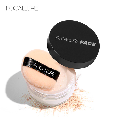 FOCALLURE 3 colors Oil control Mineral Loose powder Face Makeup Finishing Skin Foundation with Powder puff ► Photo 1/6