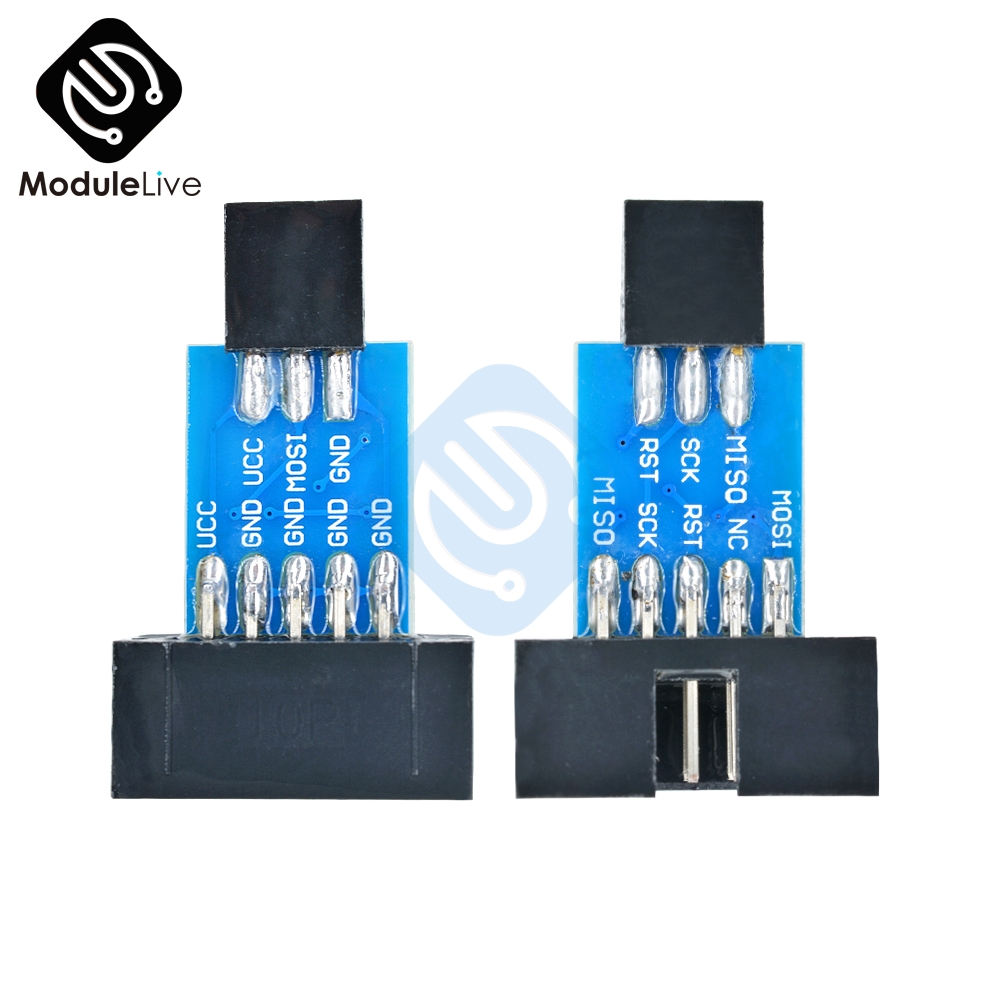 10 Pin Convert to Standard 6 Pin Adapter Board ATMEL STK500 AVRISP USBASP ISP