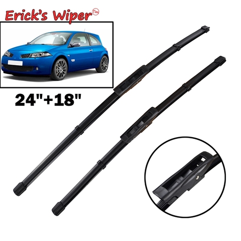 Erick's Wiper LHD Front Wiper Blades For Renault Megane 2 MK2 2006 2007 2008 Windshield Windscreen Front Window 24