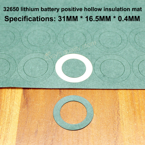 100pcs/lot 32650 Lithium Battery Battered Paper Hollow Hollow Flat Insulation Gasket 32700 Battery Hollow Flat Mat Meson ► Photo 1/6