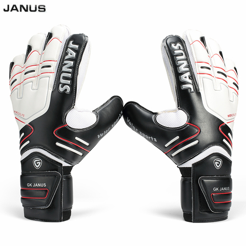 Size 7-10 Professional Soocer Goalkeeper Gloves Black Goalie Football Gloves Luvas De Goleiro Man Training Latex Gloves S142 ► Photo 1/6