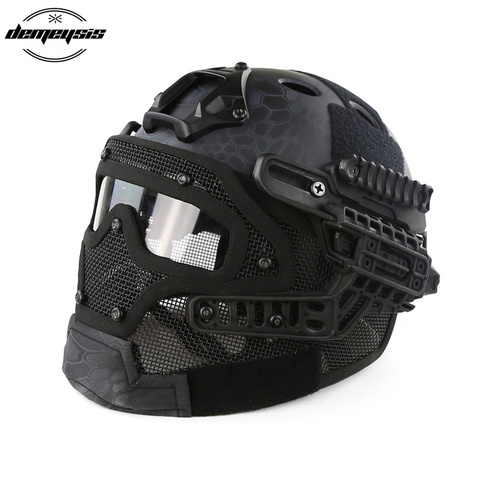 Tactical Helmet with Mask Airsoft Helmet Paintball Fullface Protective Face Mask Helmet for Sports CS Military Helmet ► Photo 1/6