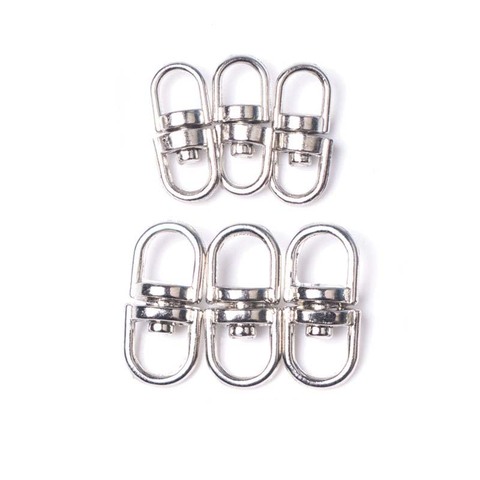 20pcs/lot Silver Color Swivel Lobster Claw Keyring Clasps Dog Buckle Connector For Bag Clasp Key Holder Diy Keychain Accessories ► Photo 1/5