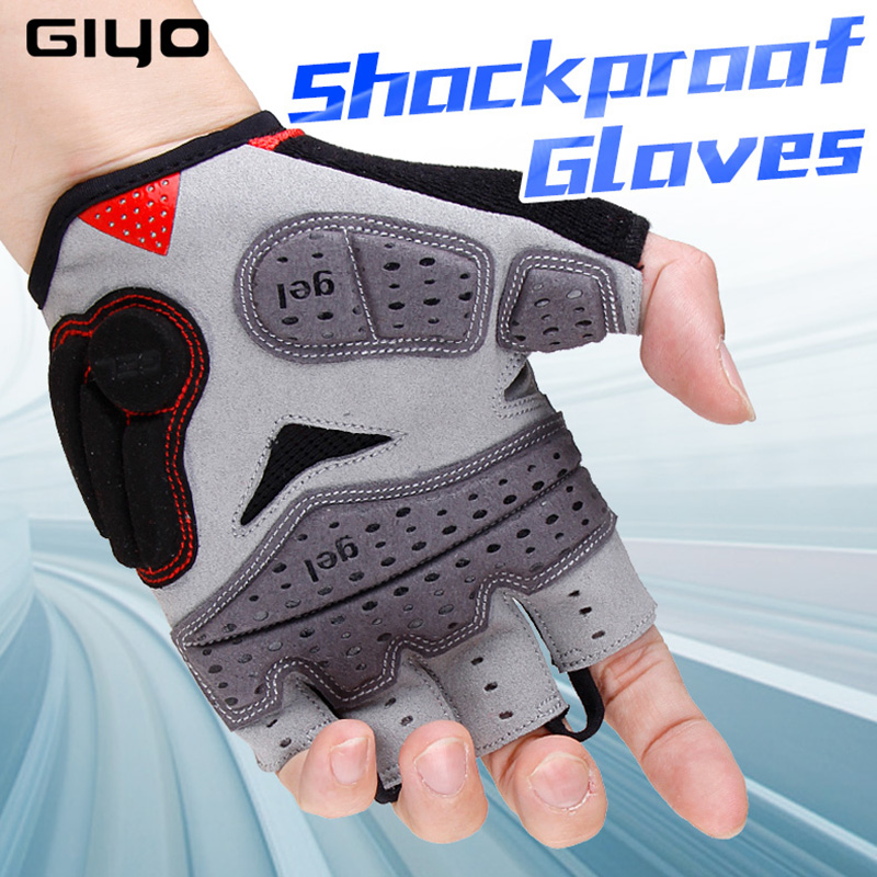 Bike Bicycle Cycling Half Finger Gel Pad Gloves Sports Gym Fitness for Men Women 