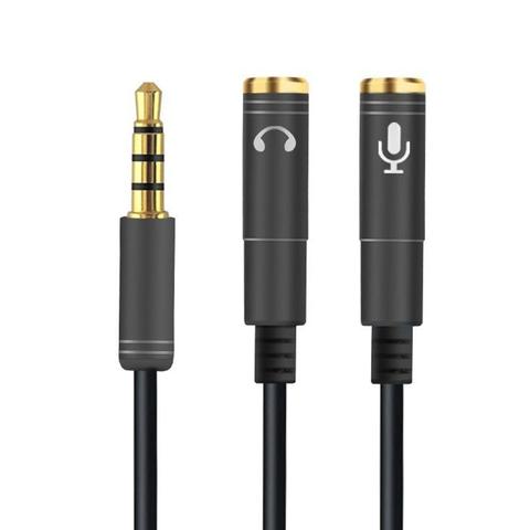 2 in 1 3.5mm Stereo Audio Headphone Jack Male to Female Headset Mic Y Splitter Cable Adapter Connector for Mobile Phone ► Photo 1/6