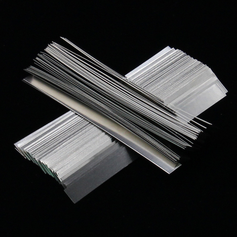 100pcs/lot  0.15mm x 7mm x 100mm Quality low resistance 99.96% pure nickel Strip Sheets for battery spot welding machine ► Photo 1/1