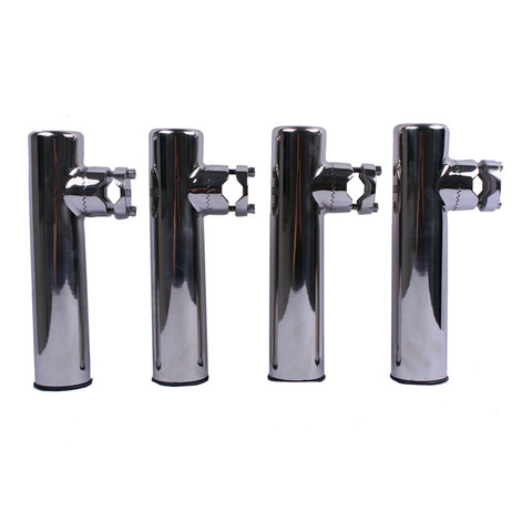 4X Boat 316 Stainless Steel Fishing Rod Holder Clamp-On for 7/8'' to 1'' Rail Marine ► Photo 1/6