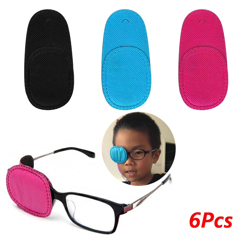 Amblyopia Eye Patches For Glasses,Kids Eye Patch,Treat Strabismus and Lazy Eye Patch For Children black and pink 12 pack 