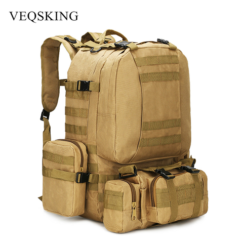 50L Tactical Backpack,Men's Military Backpack,4 in 1Molle Sport Tactical Bag,Outdoor Hiking Climbing Army Backpack Camping Bags ► Photo 1/6
