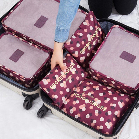 8/6 PCS/Set Travel Storage Bag Clothes Organizer Bags Luggage Suitcase  Organizer Waterproof Wash Bag Clothes Storage Ziplock Bag - AliExpress