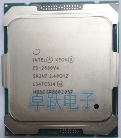 E5 2680V4 Original Intel Xeon E5-2680V4 CPU Processor 2.40GHz 14-Core 35M 14NM E5-2680 V4 FCLGA2011-3 TPD 120W ► Photo 1/1