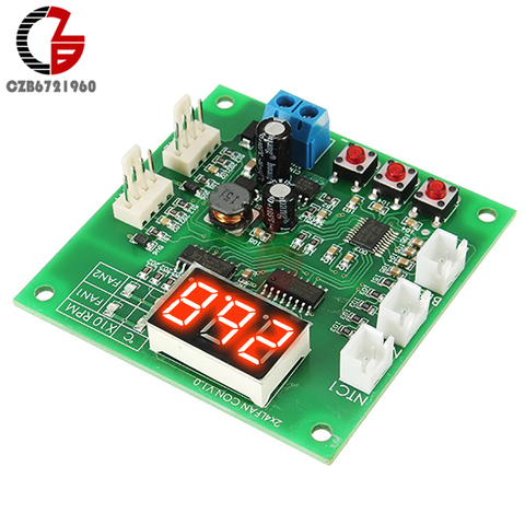 2 CH 4 Wire LED Digital PWM Motor Speed Controller Fan Temperature Controller PC Fan Thermostat with Buzzer Alarm DC 12V 24V ► Photo 1/6